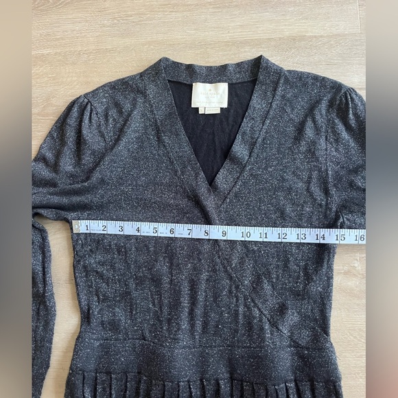 KATE Spade New York Metallic Wrap Sweater Dress SZ L - Picture 6 of 11